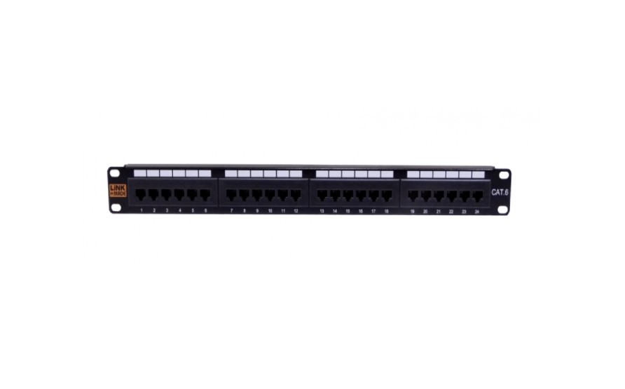 LINKMADE 24-RJ45 CAT6 UTP PATCHPANEL 1U CERTIFIC UL